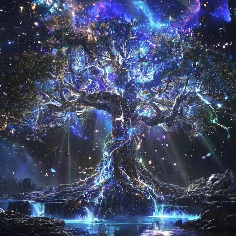 Yggdrasil Reborn - the cosmic Tree of Life, roots drinking from pools of liquid starlight, branches cradling newborn galaxies. Every leaf is a universe. Every ring, an eon. This is where all dreams begin, and where they return when we wake. ?????? #TreeOfLife #CosmicTree #AIArt #Yggdrasil #Dreamscape #SacredArt